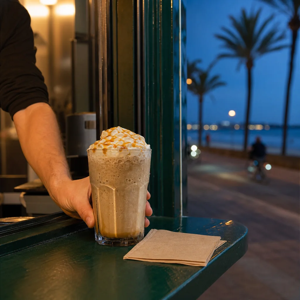 Cold frappé made to order in Cala Millor